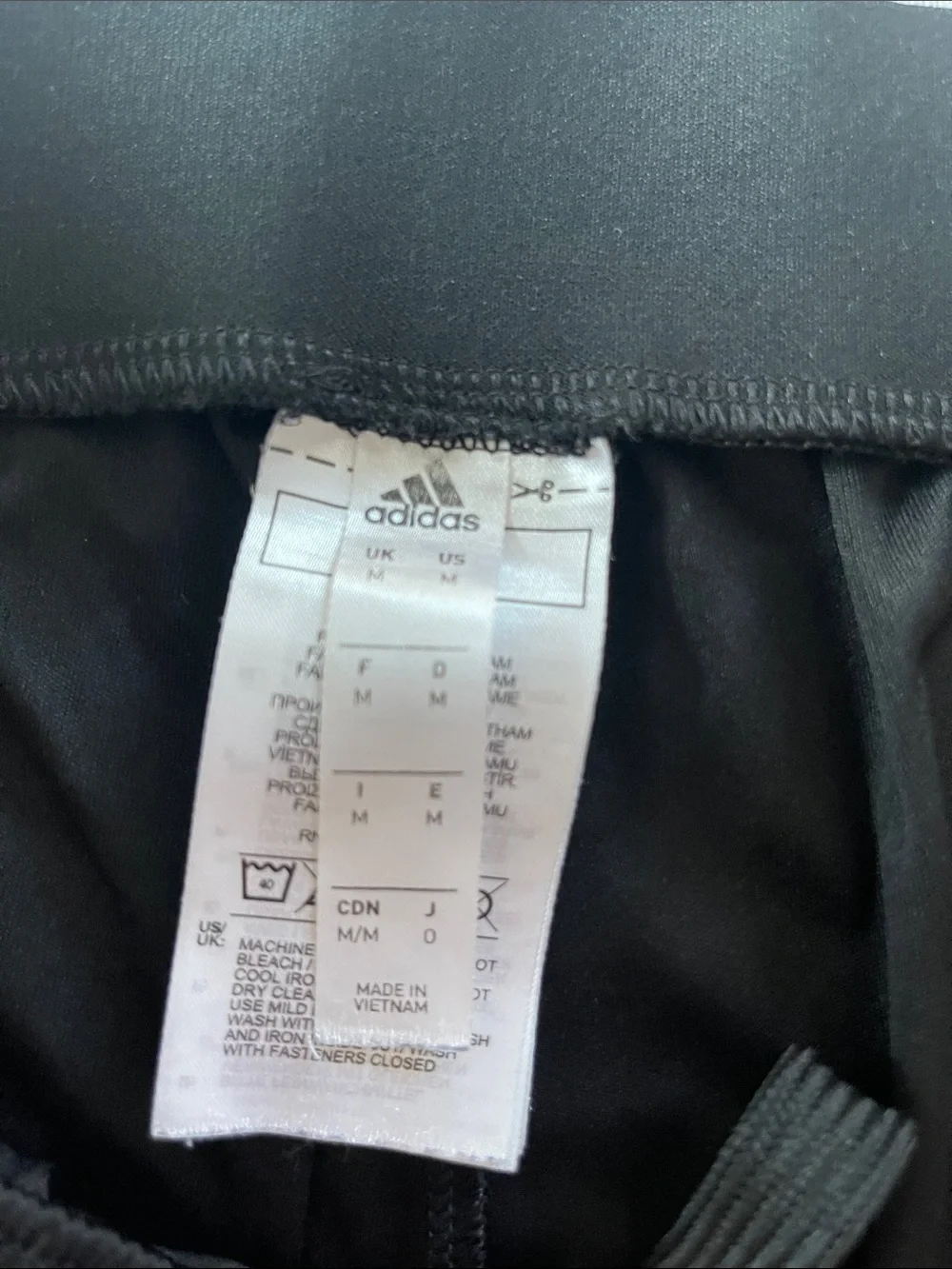 adidas Black Athletic Shorts with White Side Stripes